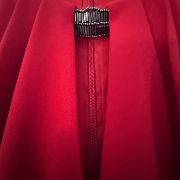 ♥️ Dark Red Carmen Marc Valvo Infusion Dress ♥️ - Picture 4 of 7